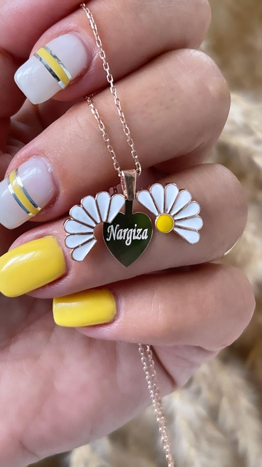 Papatya Kolye 925 Ayar Gümüş